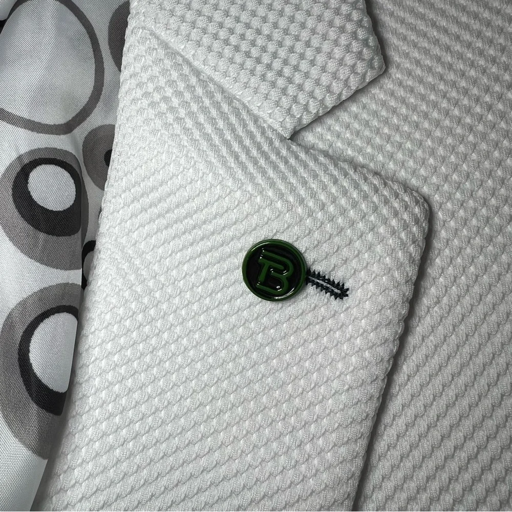 Tom Baine Slim Fit Performance Stretch Waffle Solid Sport Coat White Mens Large